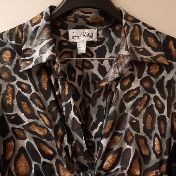 Joseph Ribkoff Metallic Leopard Print Dress - Picture 5 of 17